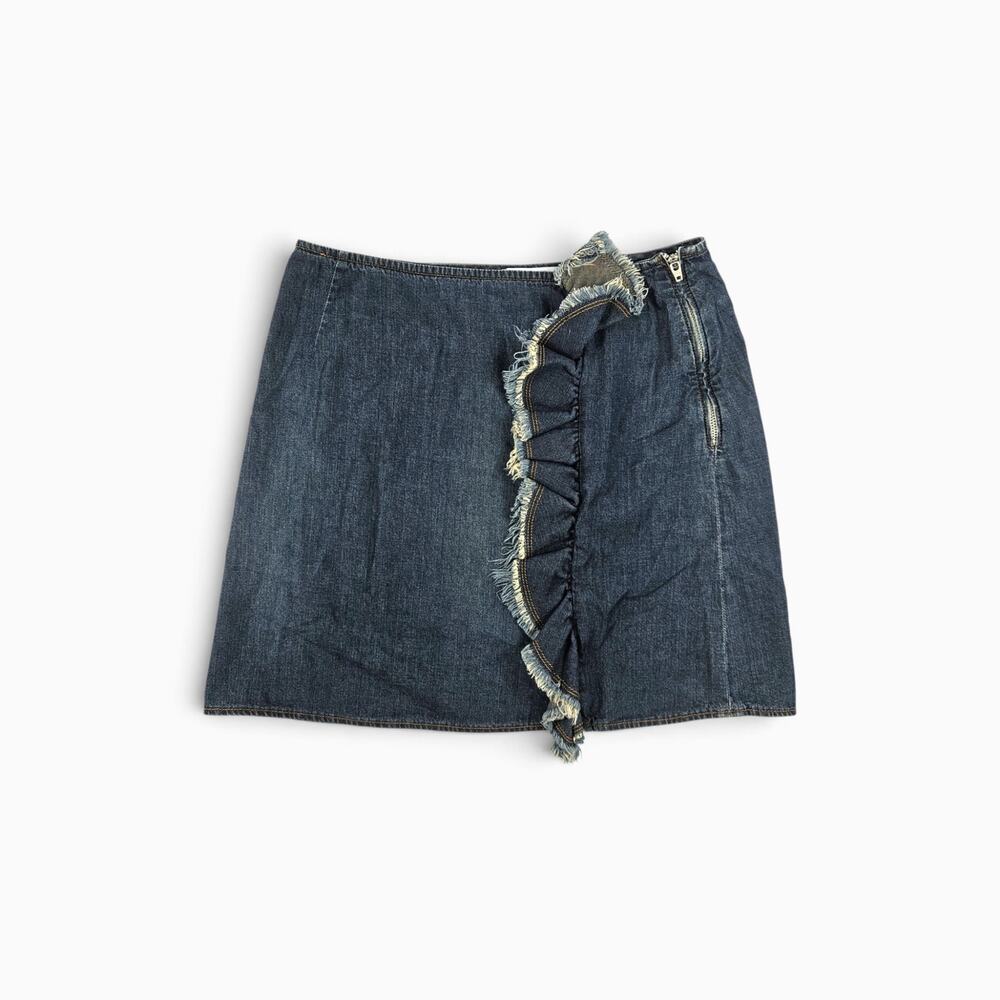 Y2k Moschino Jeans Denim Mini Skirt Subversive Vintage - Size 8